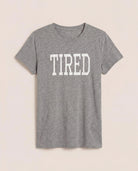 Heather Grey $|& SEAS Tired Graphic Sleep Tee - Hanger Detail