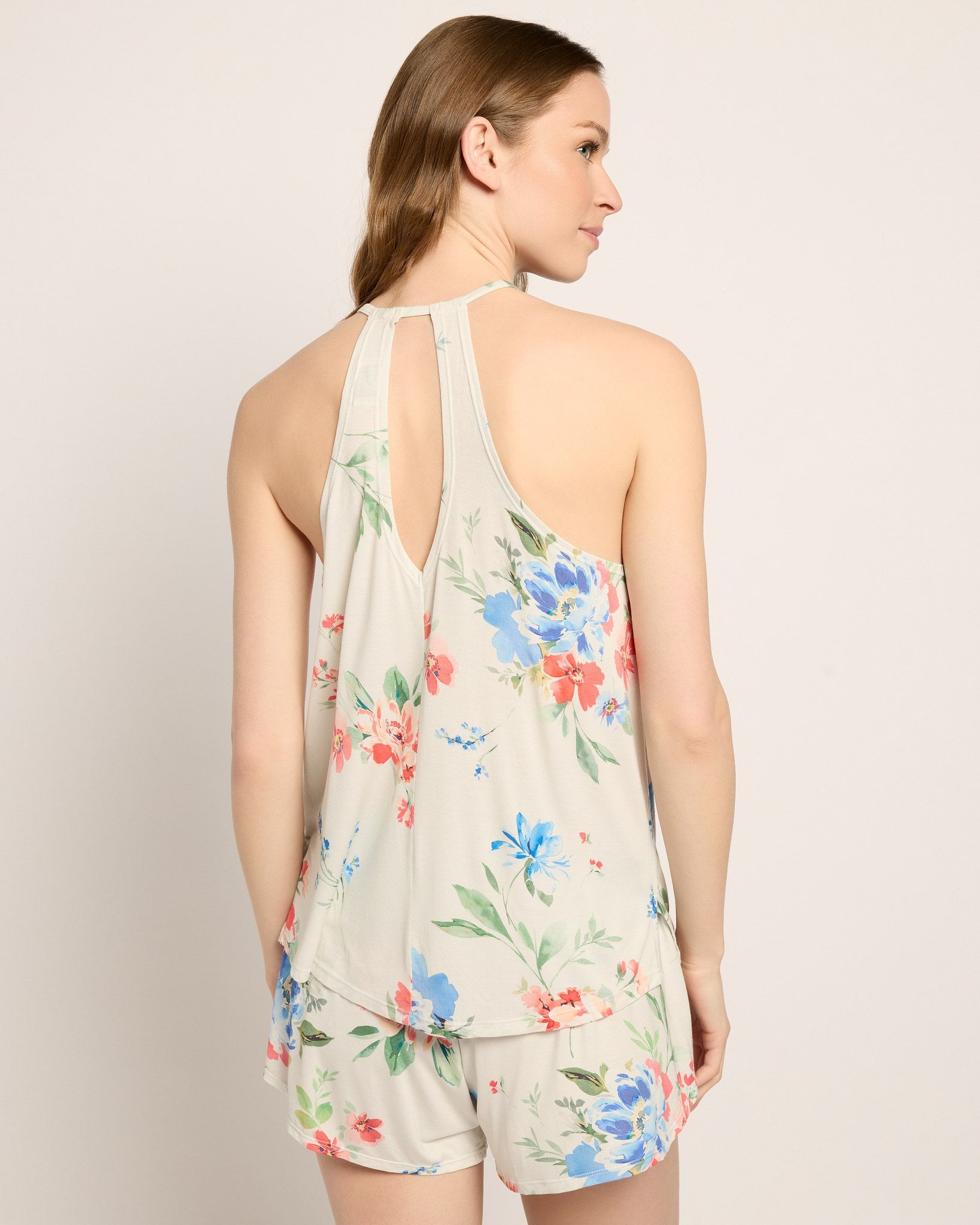Cream Floral $|& SEAS Flirty Printed Sleep Set - SOF Back