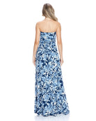 Blue Multi $|& Brooklyn Isles Printed Twist Detail Keyhole Maxi Dress - Hanger Side