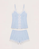 Pool Blue $|& SEAS Jupiter Lace Sleep Set - Hanger Detail