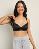 Black $|& Vibrant Semi-Demi EveryWear Bra - SOF Front