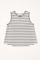 Ivory/Navy $|& Thread & Supply Euclid Stripe Tank - Hanger Detail