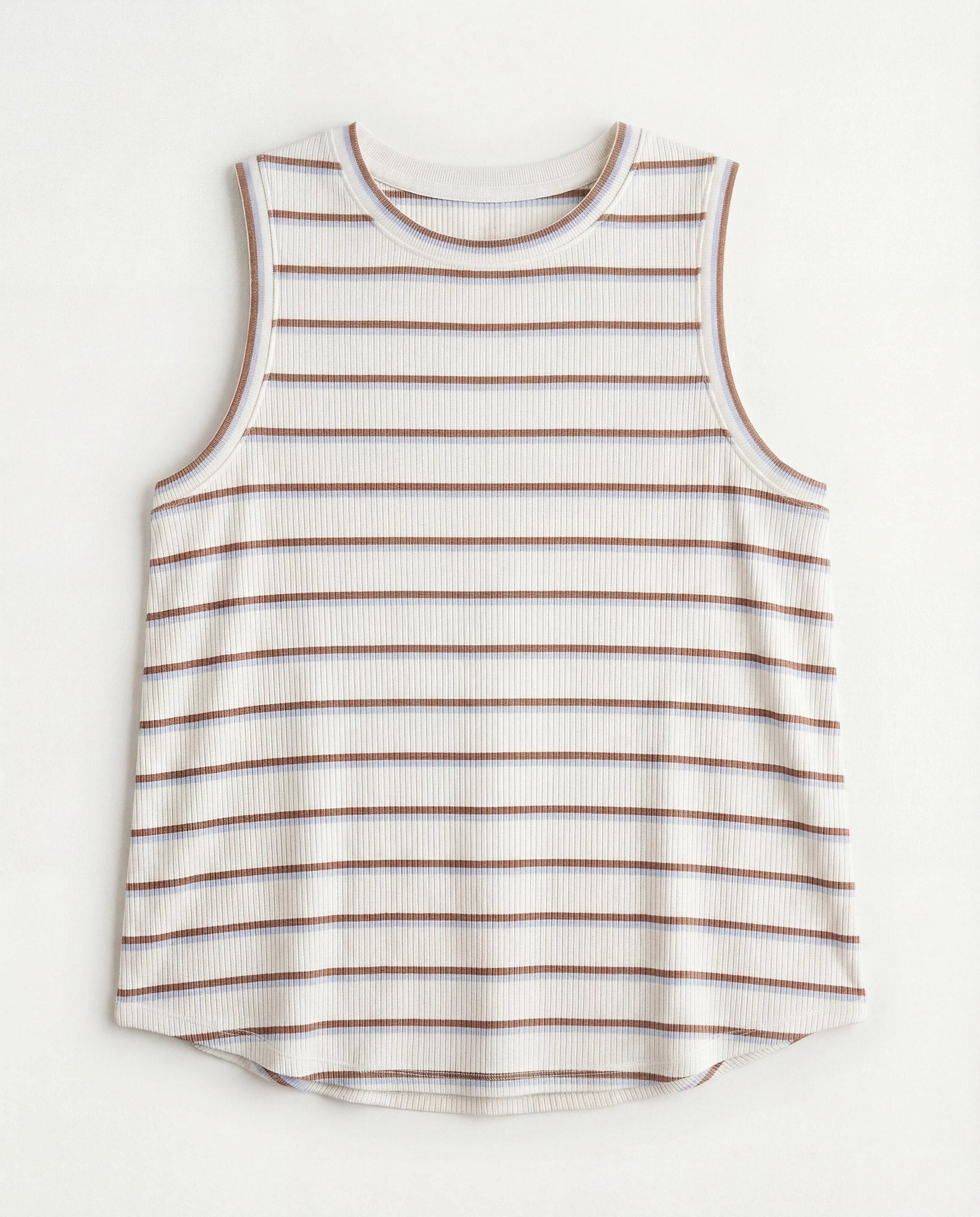 Blue/Brown $|& Thread & Supply Euclid Stripe Tank - Hanger Detail