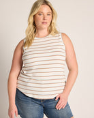 Blue/Brown $|& Thread & Supply Euclid Stripe Tank - SOF Front