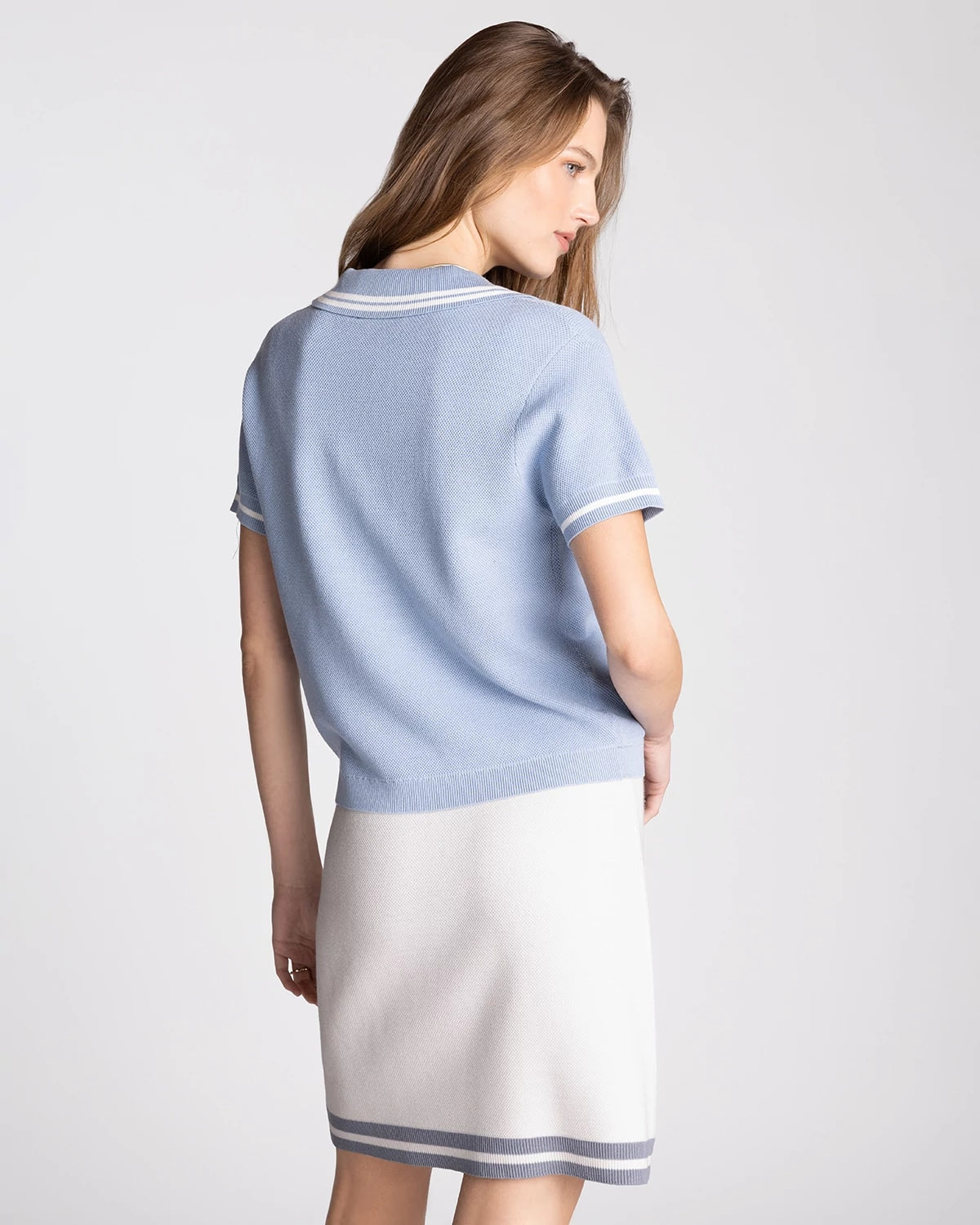 Chambray Blue $|& Thread & Supply Freefall Top - Hanger Side