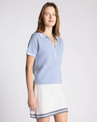 Chambray Blue $|& Thread & Supply Freefall Top - Hanger Front