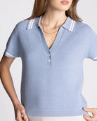 Chambray Blue $|& Thread & Supply Freefall Top - VOF Detail