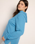 Tranquil Blue $|& SEAS Shoreline Hacci Pocket Hoodie - VOF Front