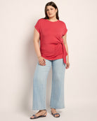 Soft Rose $|& SEAS Tidal Tied Waist Tee - UGC On Fig