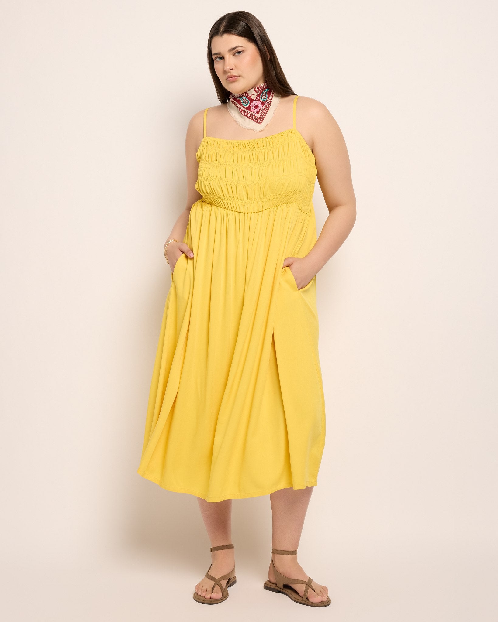 Pineapple $|& SEAS Regal Smocked Dress - UGC On Fig