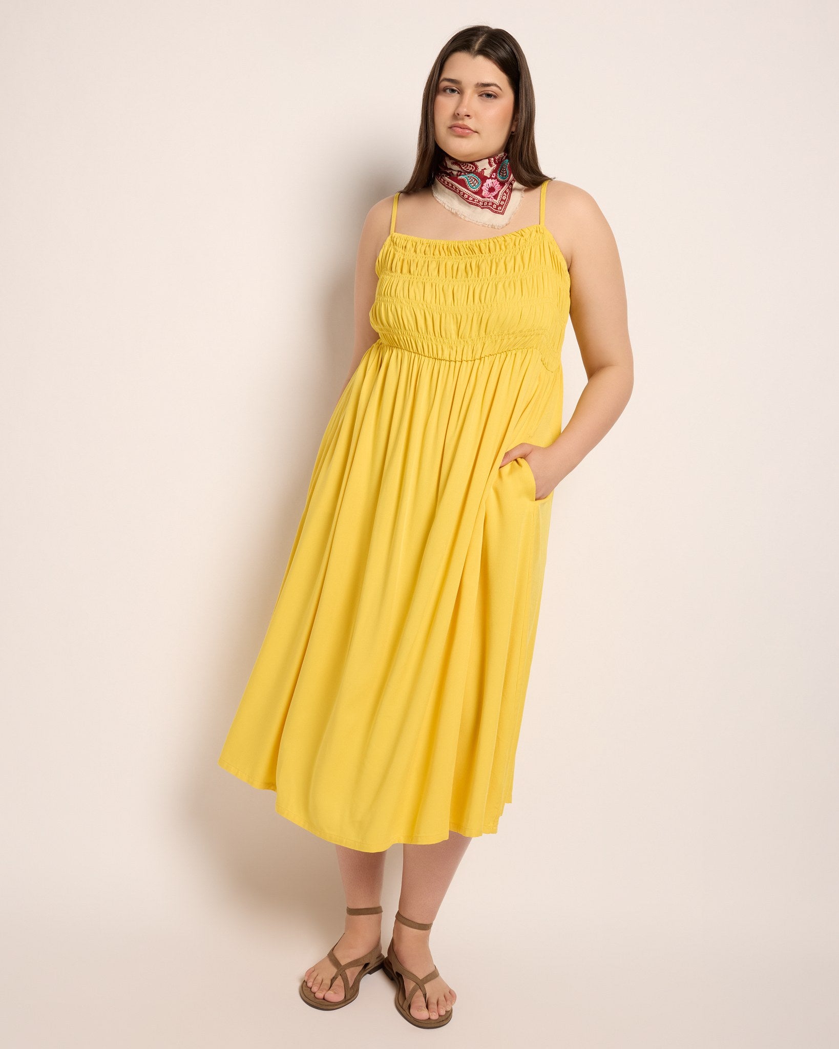 Pineapple $|& SEAS Regal Smocked Dress - SOF Front