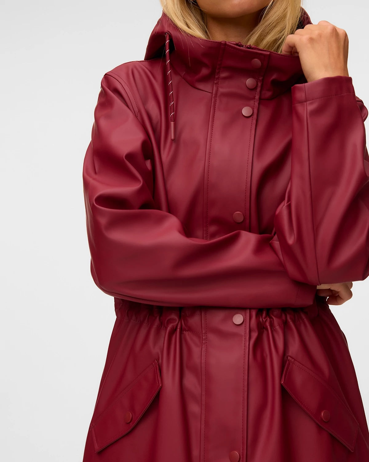 Biking Red $|& Vero Moda Malou Coated Raincoat - Hanger Back