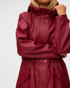 Biking Red $|& Vero Moda Malou Coated Raincoat - Hanger Back