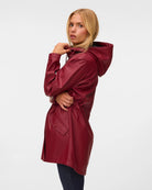 Biking Red $|& Vero Moda Malou Coated Raincoat - Hanger Front