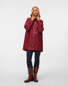 Biking Red $|& Vero Moda Malou Coated Raincoat - VOF Detail