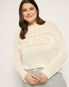 Off White $|& Cozy CO Beach Crochet Sweater - SOF Front