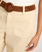Brown $|& Molly Bracken Woven Stretch Belt - SOF Full Front