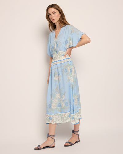 French Blue $|& SEAS Topanga Printed Midi Dress - SOF Front
