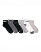 Ebony / Grey / Ghost Pack $|& MUK LUKS 6PK Dream Step Mini Crew - VOF Detail