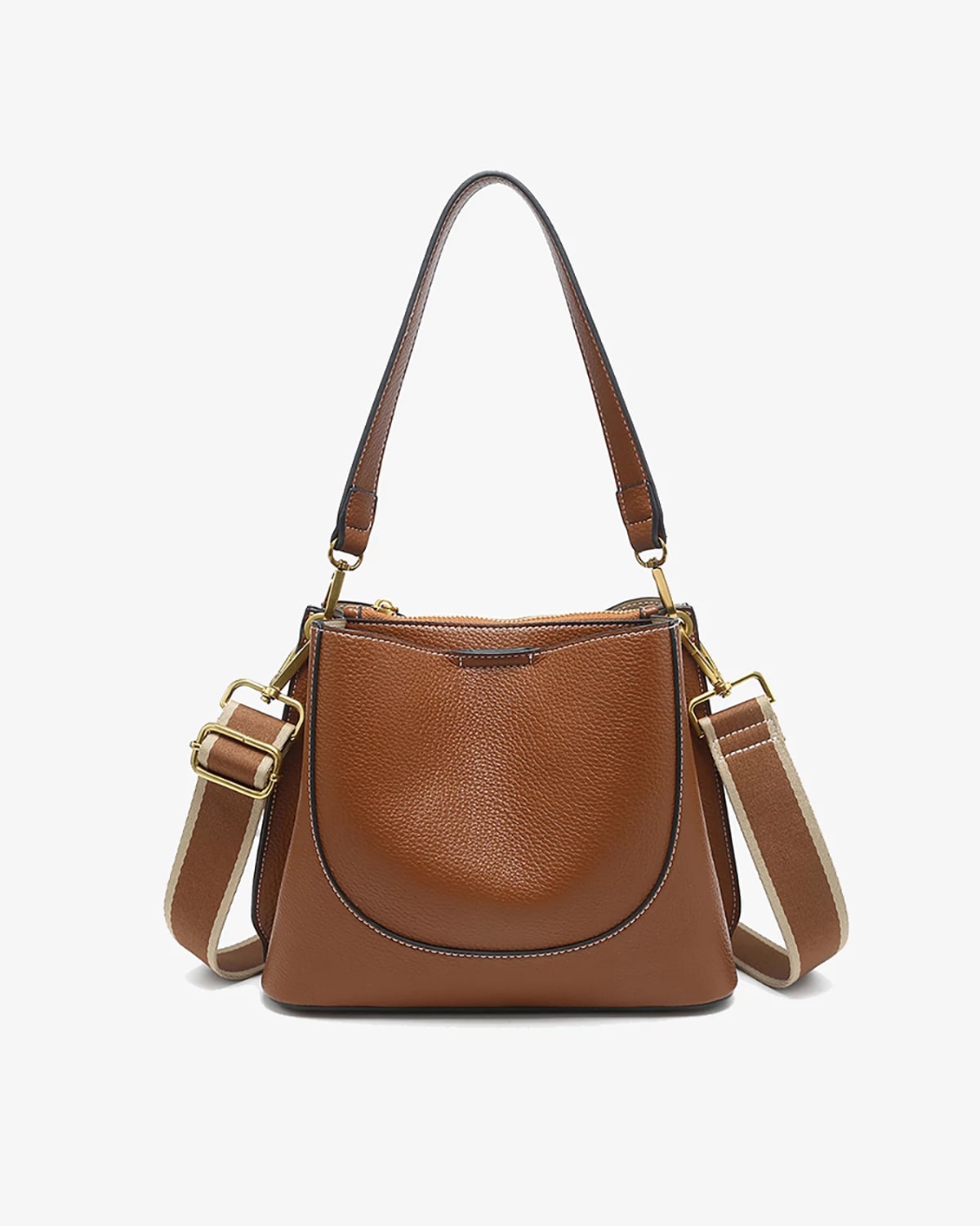 Brown $|& Jen & Co. Corinna Bucket Bag - VOF Detail