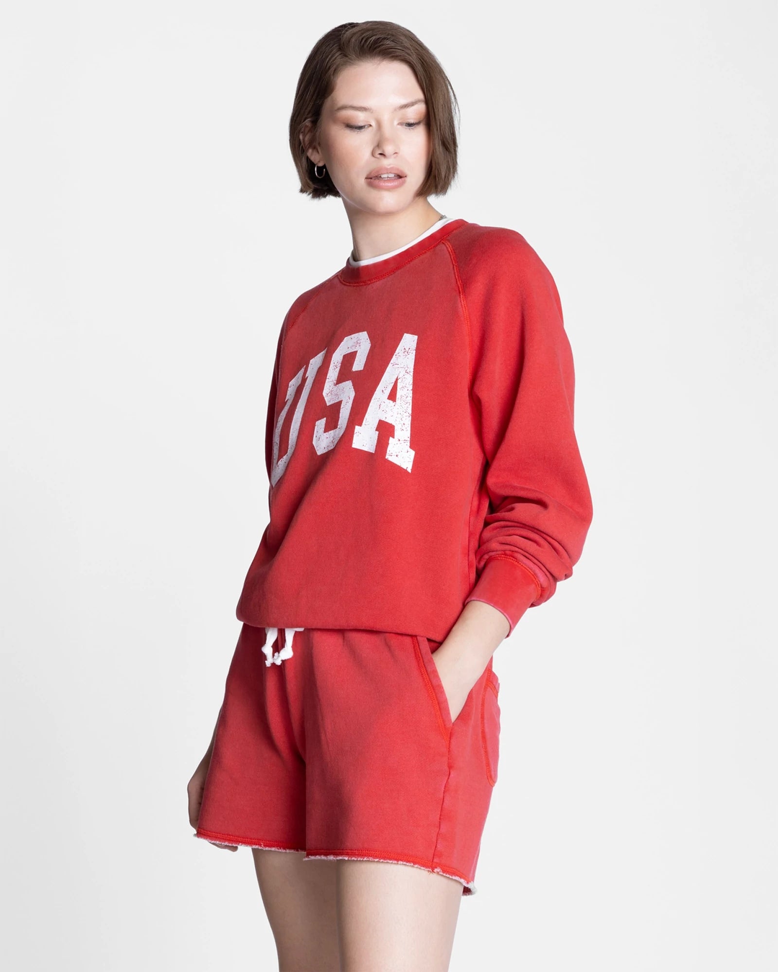 Red $|& Thread & Supply Jordan Top-USA - Hanger Front