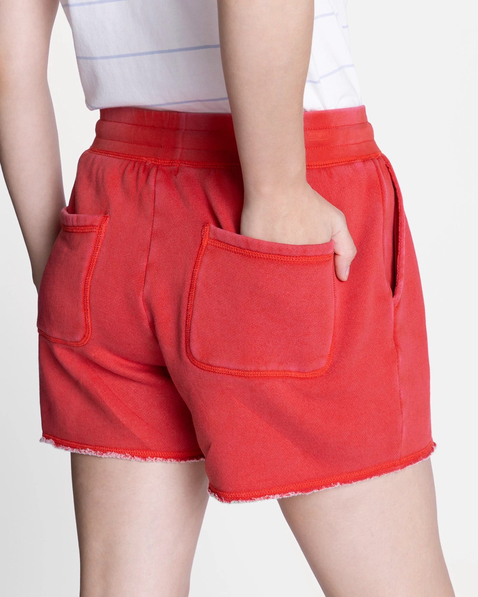 Red $|& Thread & Supply Jordan Shorts - Hanger Side