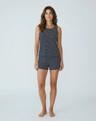 Navy/White Stripe $|& Astrologie Hacci Stripe Short - VOF Detail
