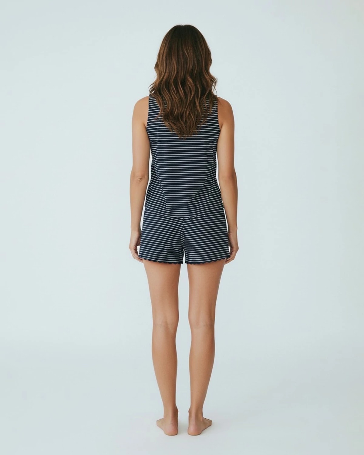 Navy/White Stripe $|& Astrologie Hacci Stripe Short - Hanger Side