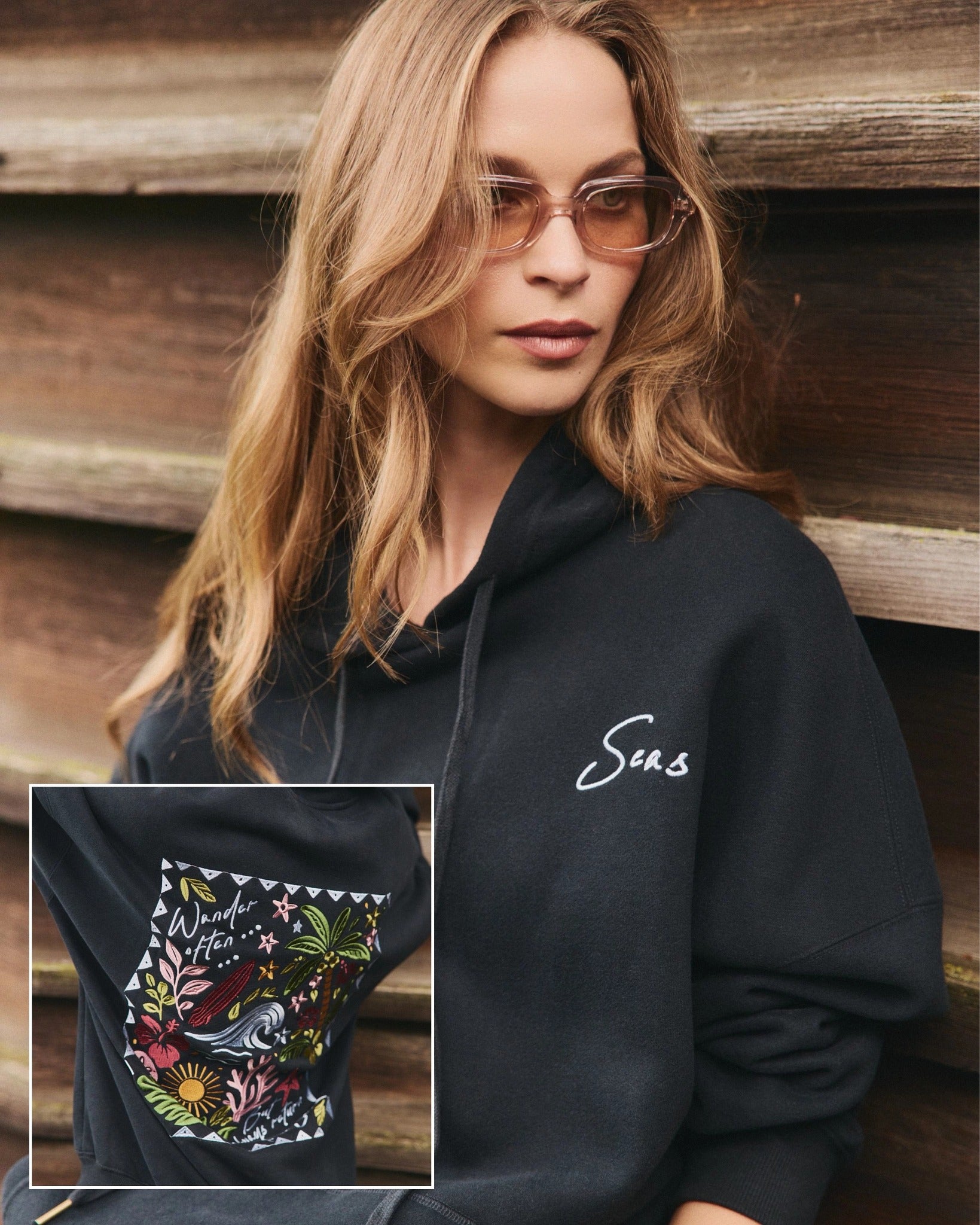 Midnight $|& SEAS Ryder "Tide Tripper" Graphic Hoodie - SOF Side