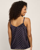Navy White $|& Skies Are Blue Double Strap Polka Dot Cami - SOF Back