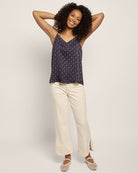 Navy White $|& Skies Are Blue Double Strap Polka Dot Cami - UGC On Fig