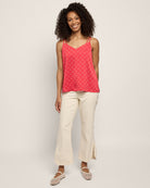 Red White $|& Skies Are Blue Double Strap Polka Dot Cami - UGC On Fig