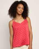 Red White $|& Skies Are Blue Double Strap Polka Dot Cami - SOF Front