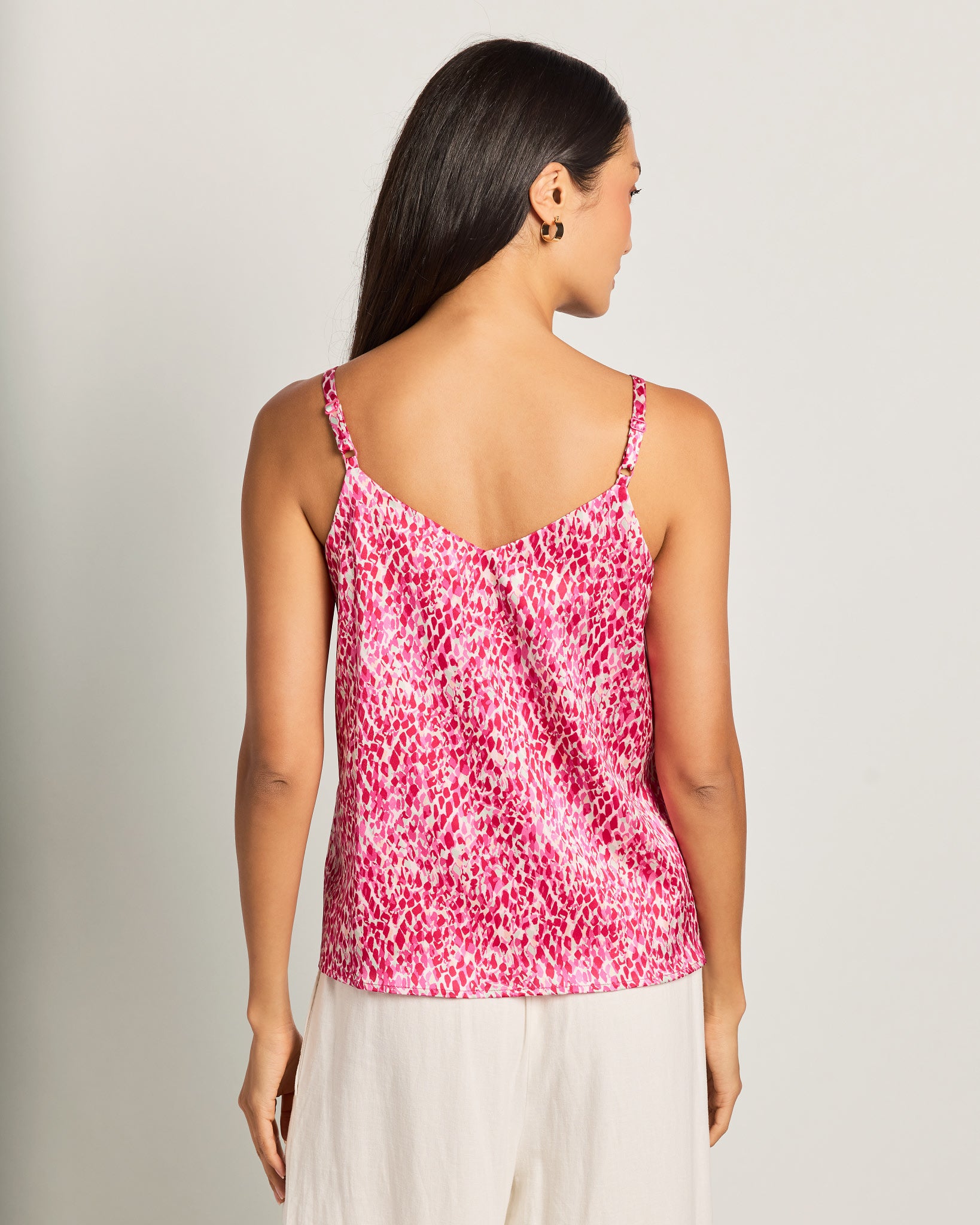 Mixed Berry $|& Skies Are Blue Double Strap Printed Cami - SOF Back