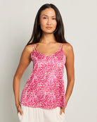 Mixed Berry $|& Skies Are Blue Double Strap Printed Cami - SOF Front