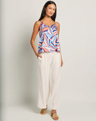 Red Multi $|& Skies Are Blue Double Strap Printed Cami - UGC On Fig
