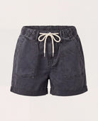 Navy $|& Vigoss Tie Waist Utility Short - Hanger Detail