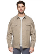 Oatmeal $|& Flag & Anthem Hamlin Stretch Twill Shirt Jacket - VOF Detail