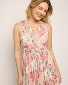 Blush/Sage $|& Loveappella Floral Cross Swing Dress - SOF Full Front