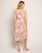 Blush/Sage $|& Loveappella Floral Cross Swing Dress - SOF Back