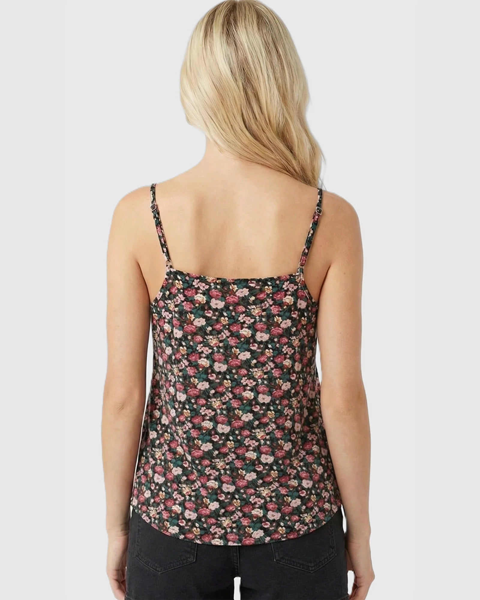 Navy $|& Staccato Floral Jersey Tank - Hanger Side