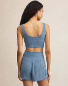 Oceanic Blue $|& Z Supply Zoe Ribbed Tank Bra - Hanger Side