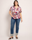 Fuchsia/Violet $|& Loveappella Wrap Tie Top - UGC On Fig