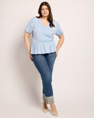 Sky $|& Loveappella Wrap Tie Top - UGC On Fig