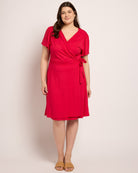 Red $|& Loveappella Wrap Dress - UGC On Fig