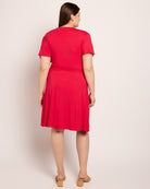 Red $|& Loveappella Wrap Dress - SOF Back