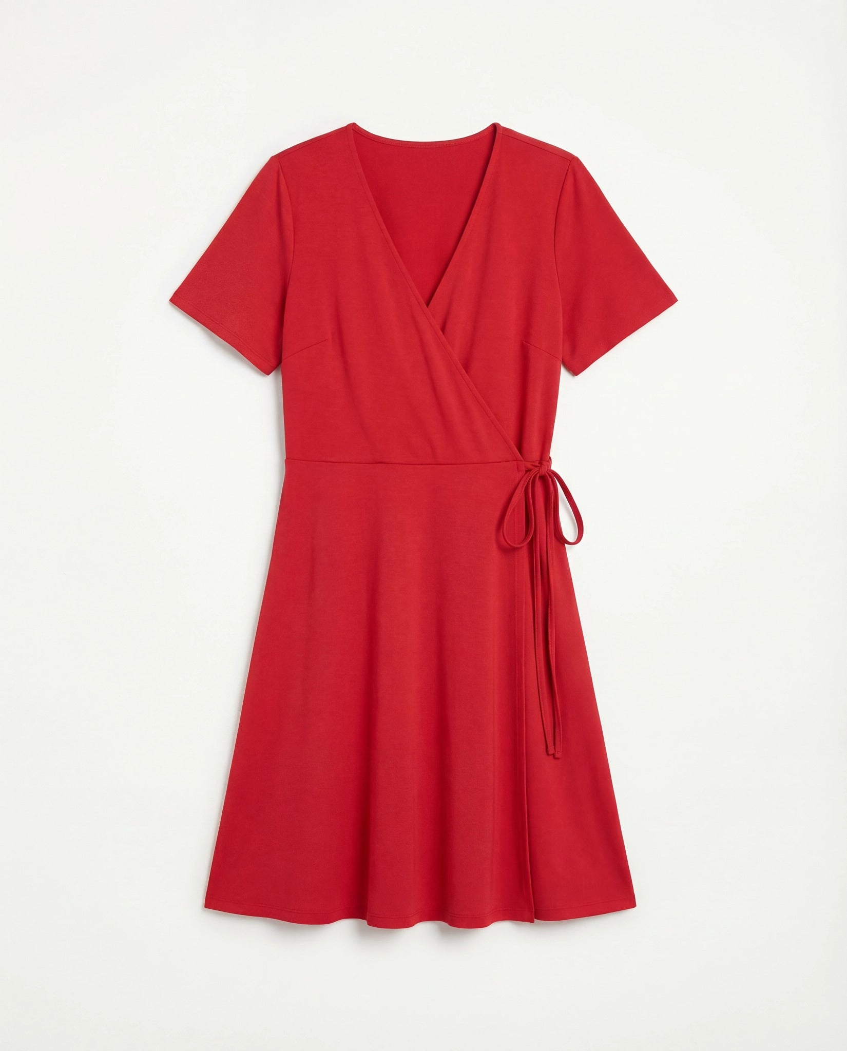 Red $|& Loveappella Wrap Dress - Hanger Detail