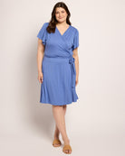 Denim $|& Loveappella Wrap Dress - UGC On Fig