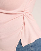 Petal Blush $|& Cloud Ten Short Sleeve Side Knot Top - SOF Full Front