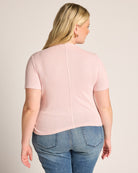 Petal Blush $|& Cloud Ten Short Sleeve Side Knot Top - SOF Back